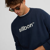 SILBON Flock Navy Blue Sweatshirt