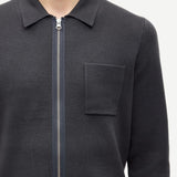 Cardigan SAMSØE SAMSØE Guna X Zip 10490 Black Oyster