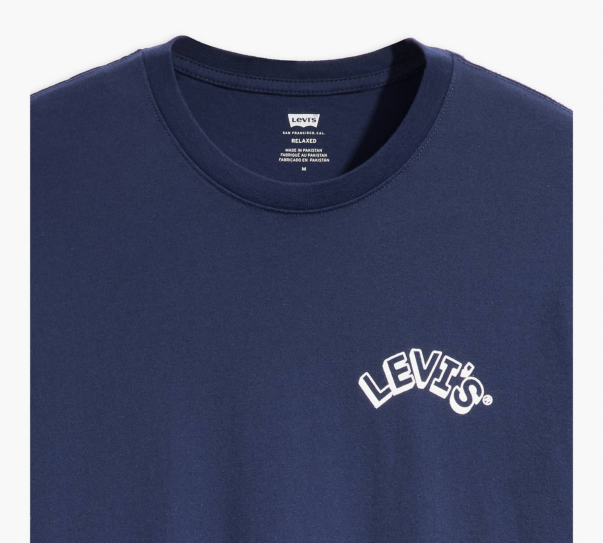 Levi's® Arched Headline Naval Academy Blaues T-Shirt 