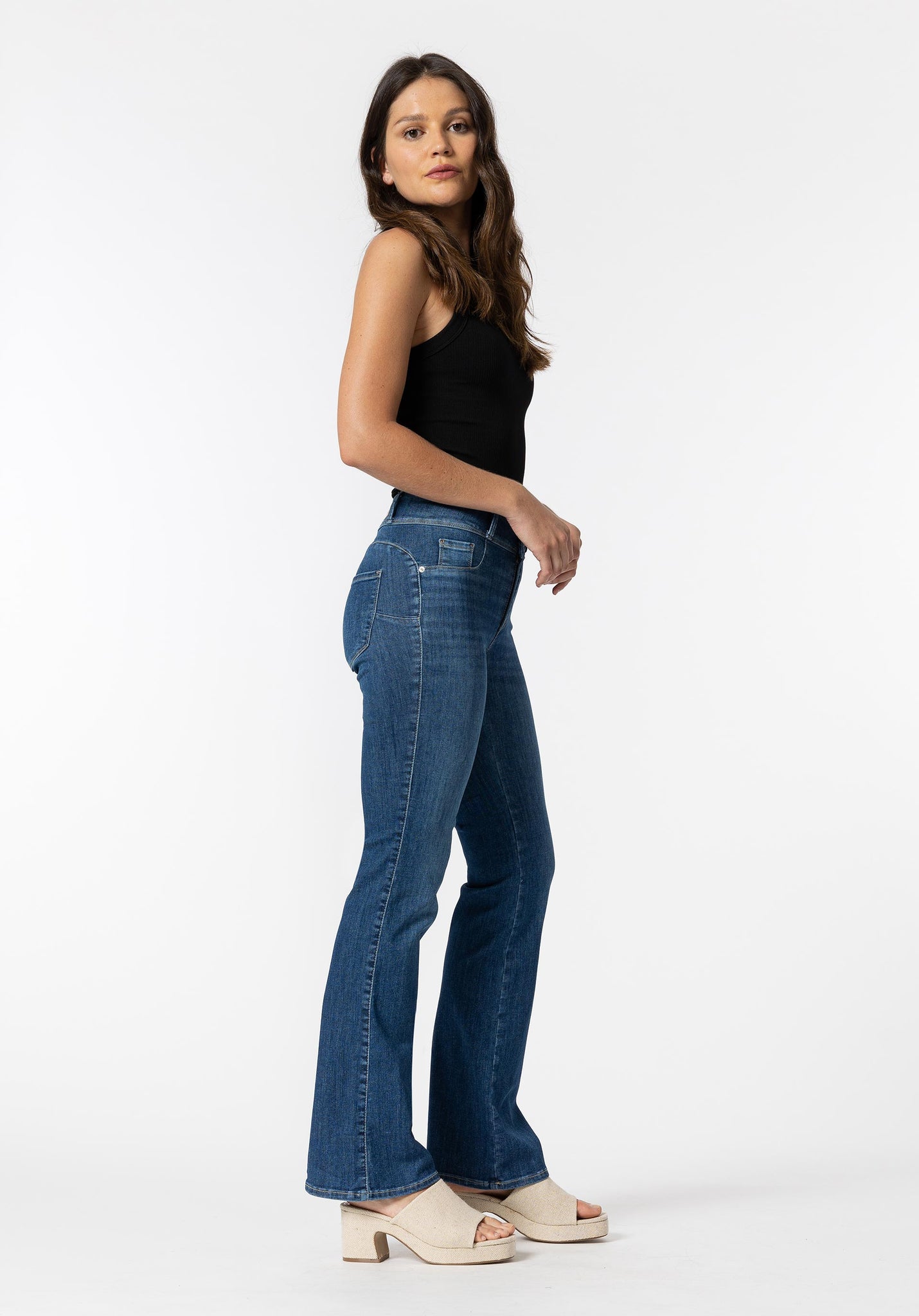 Tiffosi Silhouette Jeans, Einheitsgröße, mittlerer Ton