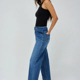 SALSA True Cropped Wide Jeans mit Gürtel 