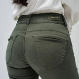 SALSA Chinos Secret Push In Cropped Slim Green Pants