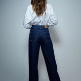 SALSA Jeans mit weitem Bein in Dunkelblau