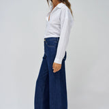 SALSA Jeans mit weitem Bein in Dunkelblau