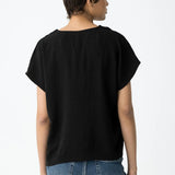 TIFFOSI Maxine Schwarzes T-Shirt