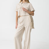 TIFFOSI Gestreifte Beige Hose 