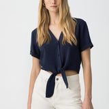 TIFFOSI Benjamin Navy Blue Blouse
