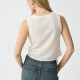 TIFFOSI Edda glänzendes weißes Top