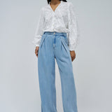 SALSA Chinos Lightdenim Wide Leg Pants