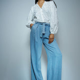 SALSA Chinos Lightdenim Wide Leg Pants