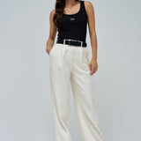 SALSA JEANS Basic Rippentop Schwarz