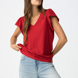 TIFFOSI Kira_19_V Rotes Pfeffer-T-Shirt