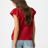 TIFFOSI Kira_19_V Rotes Pfeffer-T-Shirt