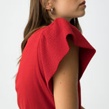 TIFFOSI Kira_19_V Rotes Pfeffer-T-Shirt