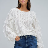 Blusa SALSA JEANS Volantes Light Pearl