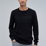 SALSA JEANS Textured Knit Sweater Black 