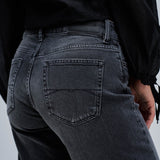 Vaqueros SALSA Wide Low Rise Black