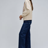 Sudadera SALSA JEANS Bordado Floral Dark Pearl