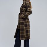 Abrigo SALSA JEANS Paño Grace con Cinturón Medium Brown