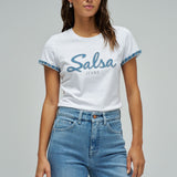 Camiseta SALSA JEANS Branding con Denim