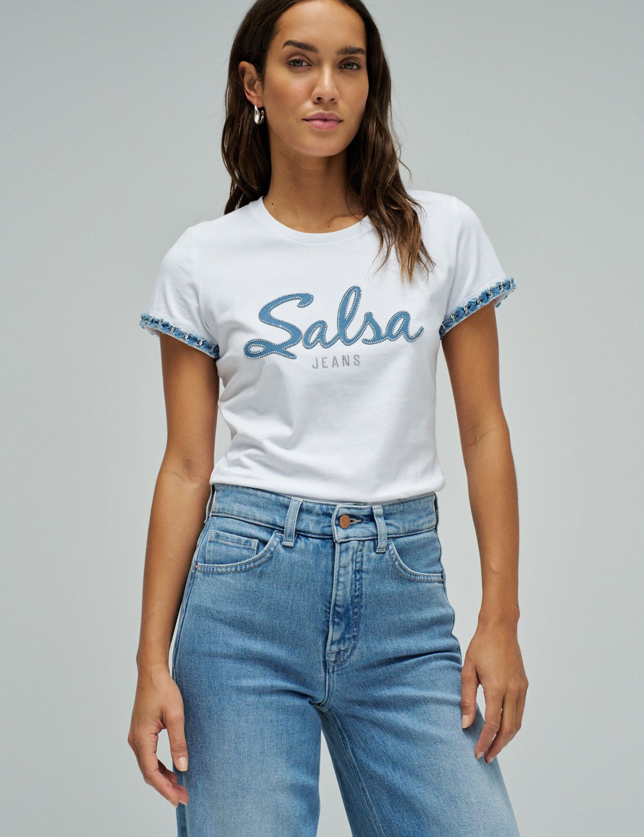 Camiseta SALSA JEANS Branding con Denim