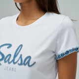Camiseta SALSA JEANS Branding con Denim