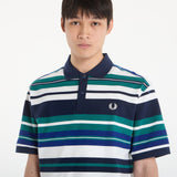 Polo FRED PERRY M2423 Rayas Deep Mint