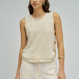 Top SALSA JEANS Lurex Light Beige