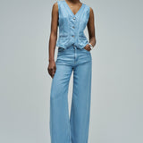 Vaquero SALSA JEANS Wide Leg Lightdenim Medium Wash