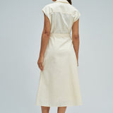 Vestido SALSA JEANS Midi Lino Amarillo