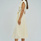 Vestido SALSA JEANS Midi Lino Amarillo