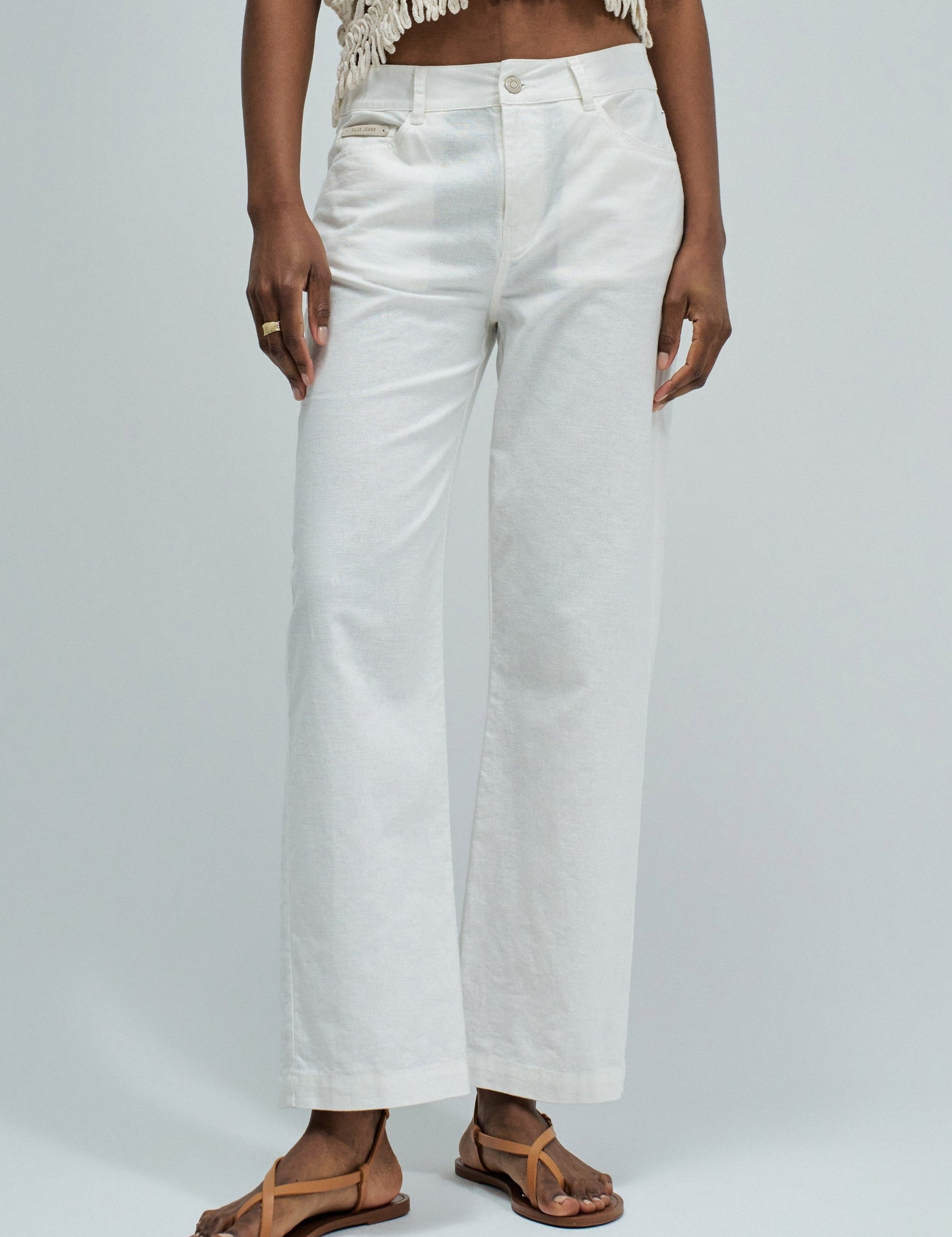 Vaquero SALSA JEANS Straight con Lino