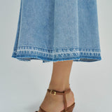 Falda SALSA JEANS Midi en Denim Lightdenim