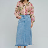 Falda SALSA JEANS Midi en Denim Lightdenim