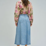 Falda SALSA JEANS Midi en Denim Lightdenim