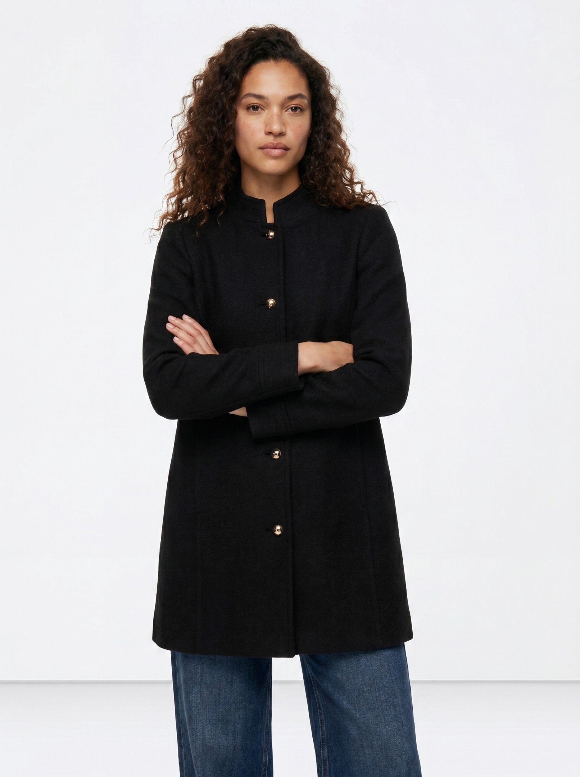 Abrigo TIFFOSI Florença Black, modelo frontal