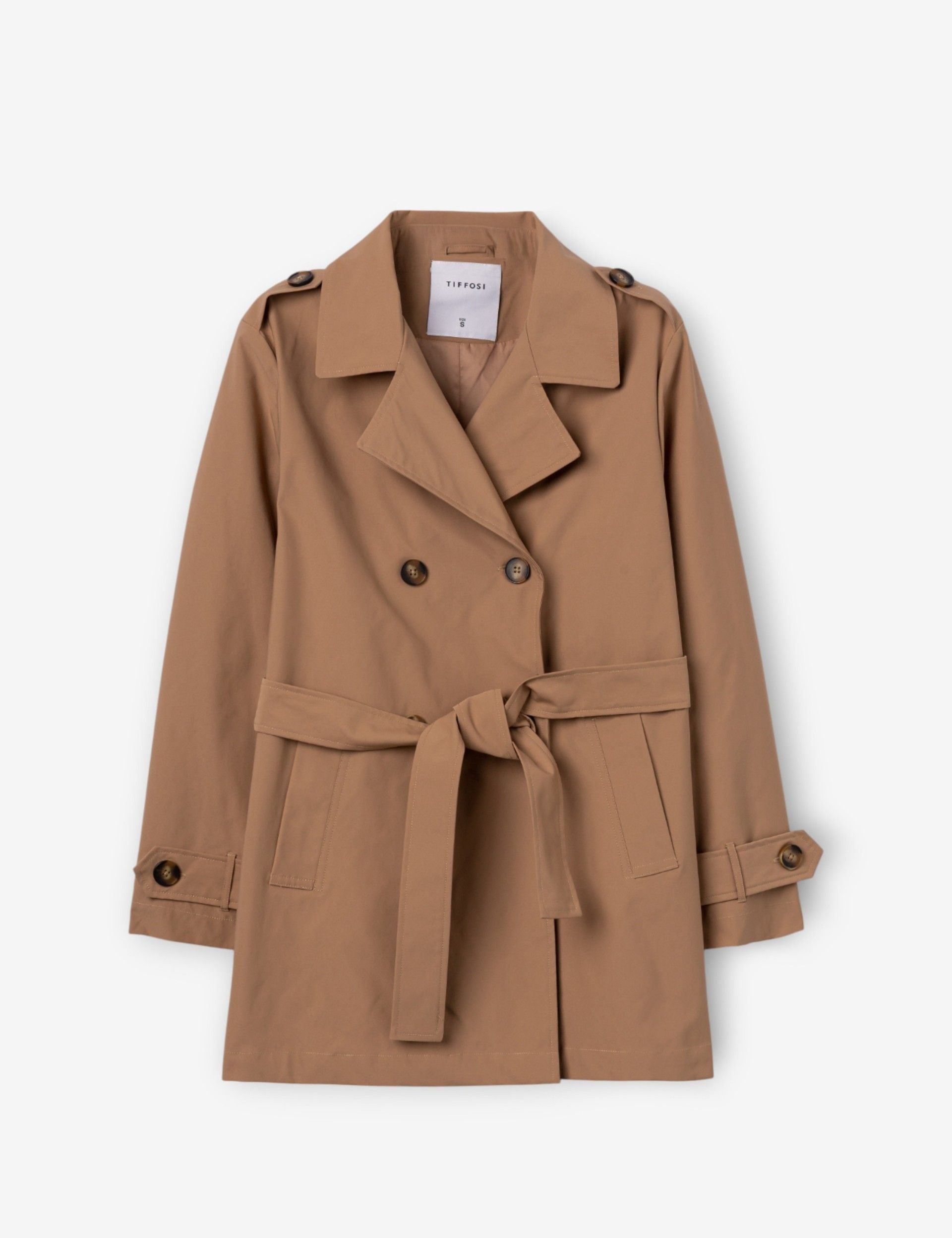 Gabardina TIFFOSI Sophia Beige, vista trasera