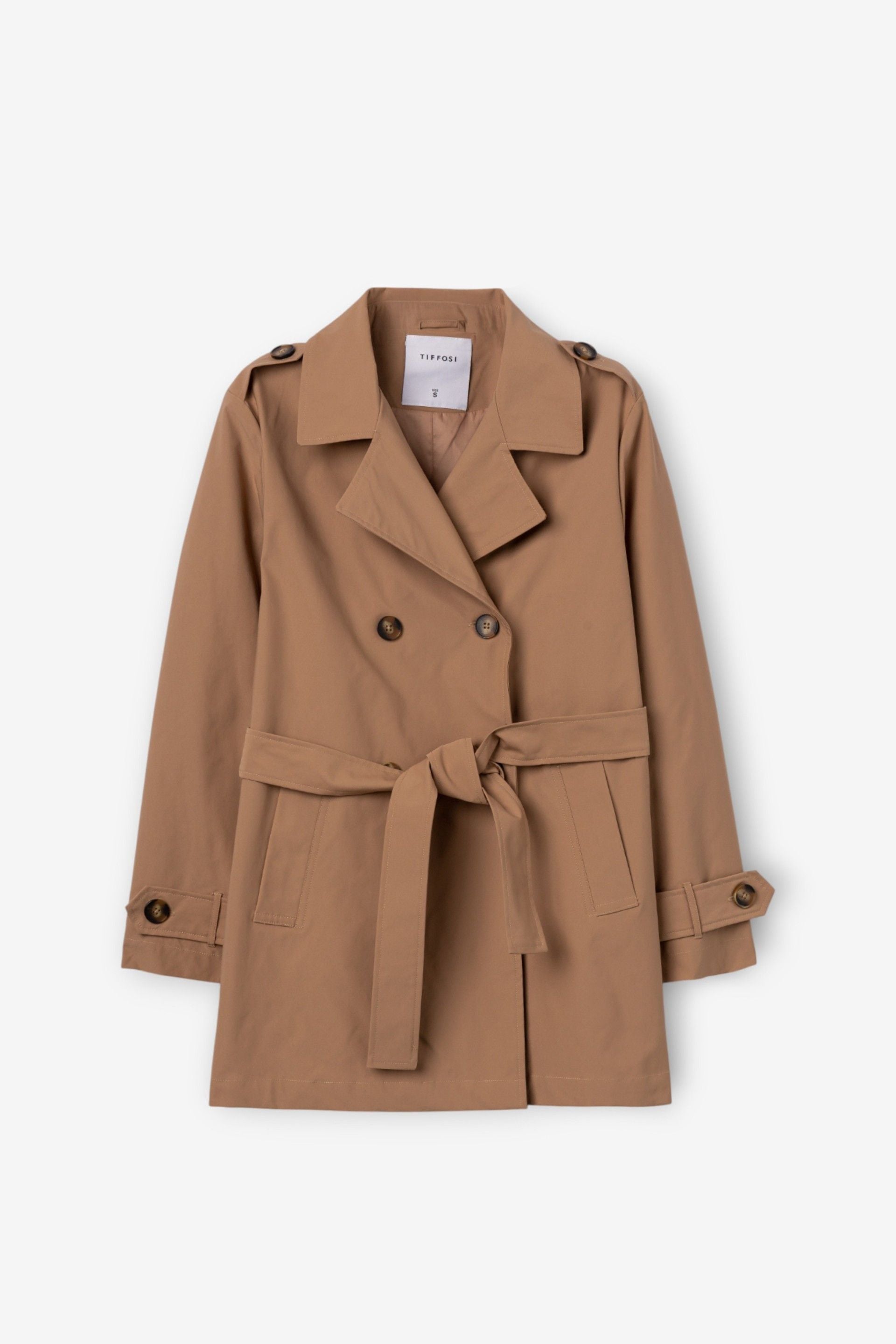 Gabardina TIFFOSI Sophia Beige, vista trasera