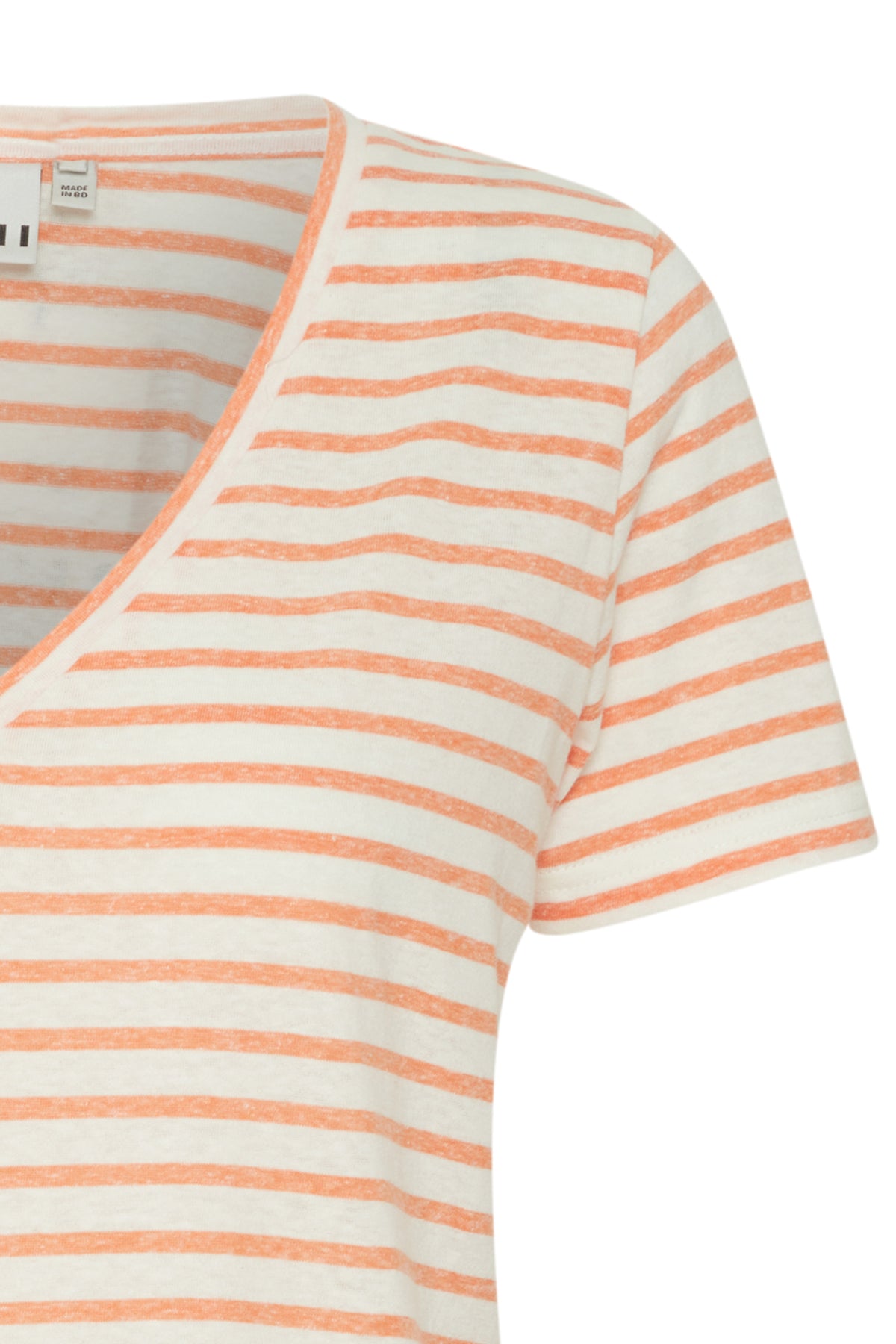 Camiseta ICHI Yulieta Coral Rose Stripes