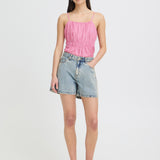 Shorts ICHI Aveny Light Blue Bleached