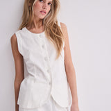 Chaleco ICHI Linno Cloud Dancer