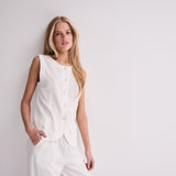 Chaleco ICHI Linno Cloud Dancer