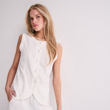 Chaleco ICHI Linno Cloud Dancer