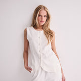 Chaleco ICHI Linno Cloud Dancer