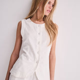 Chaleco ICHI Linno Cloud Dancer