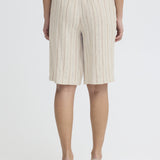 ICHI Ihlinno Shorts mit braunen Streifen