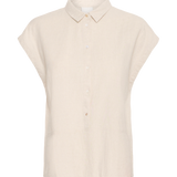 Camisa ICHI Linno Natural Ecru