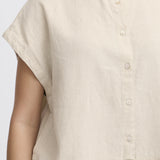 Camisa ICHI Linno Natural Ecru