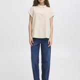 Camisa ICHI Linno Natural Ecru