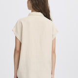 Camisa ICHI Linno Natural Ecru